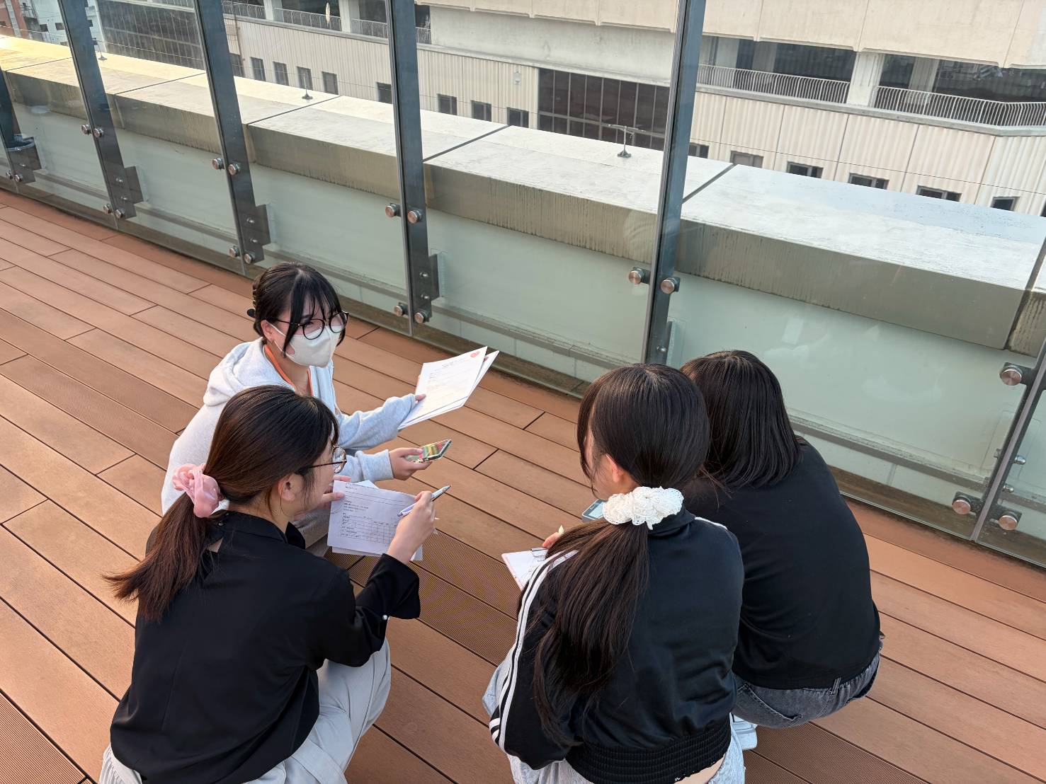 屋上で計測