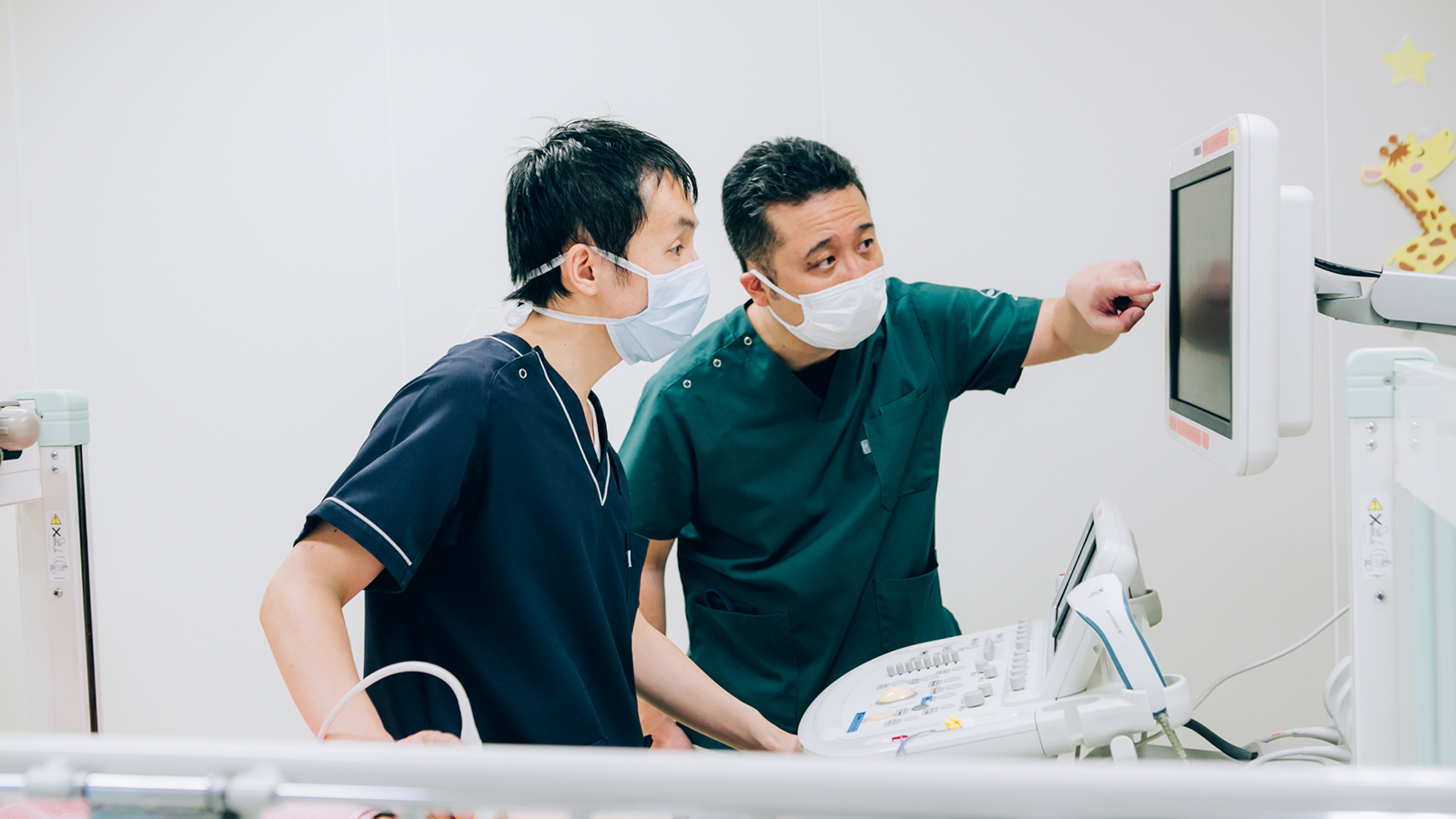 新生児病棟での超音波診療